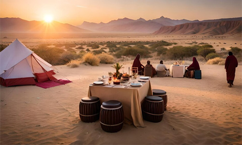 desert camp in desert safari tour