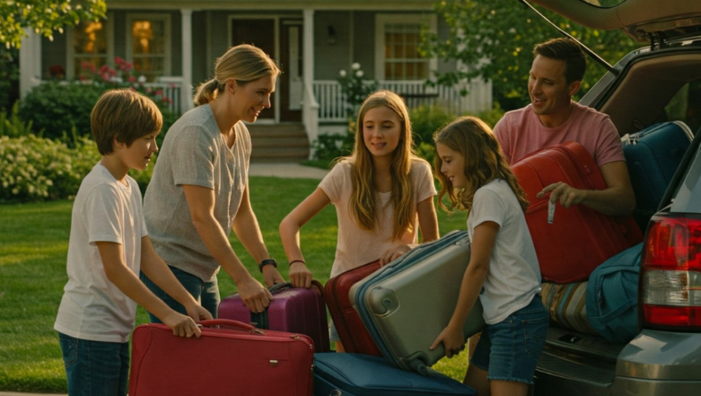 Family going for new year holiday from Dubai